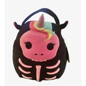 NWT‎ Squishmallows Sketlana the Skeleton Halloween Treat Pail Bag